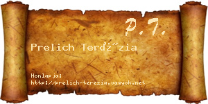 Prelich Terézia névjegykártya